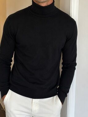 Black Turtleneck Sweater